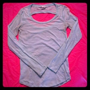 PINK XS Open Back Long-sleeve Tee